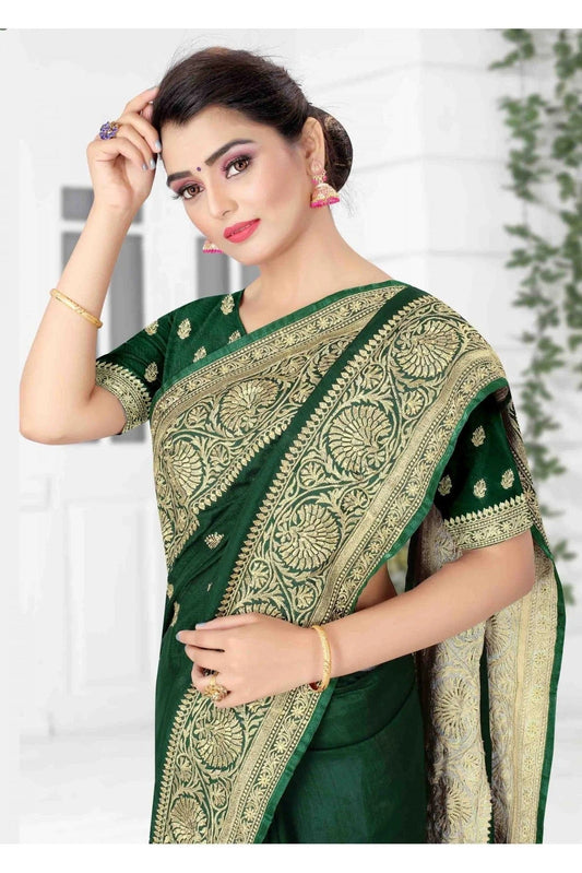 Green Vichitra Silk Designer Saree NCSD11210754