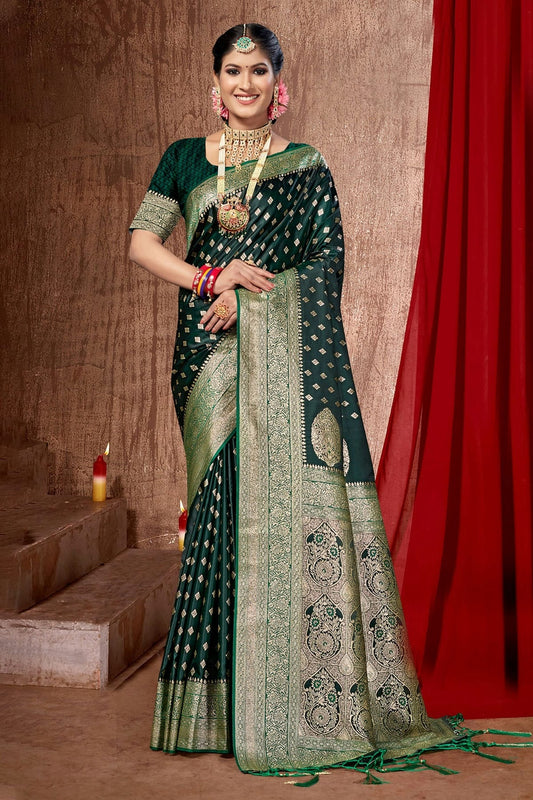 Green Woven Banarasi Silk Saree NCSD11010529
