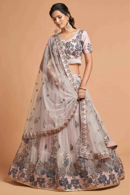 Grey Net Lehenga Choli NCLC10110350