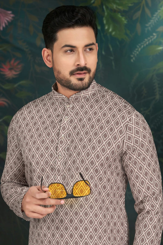 Grey Rayon Kurta Pajama NCKP10410313