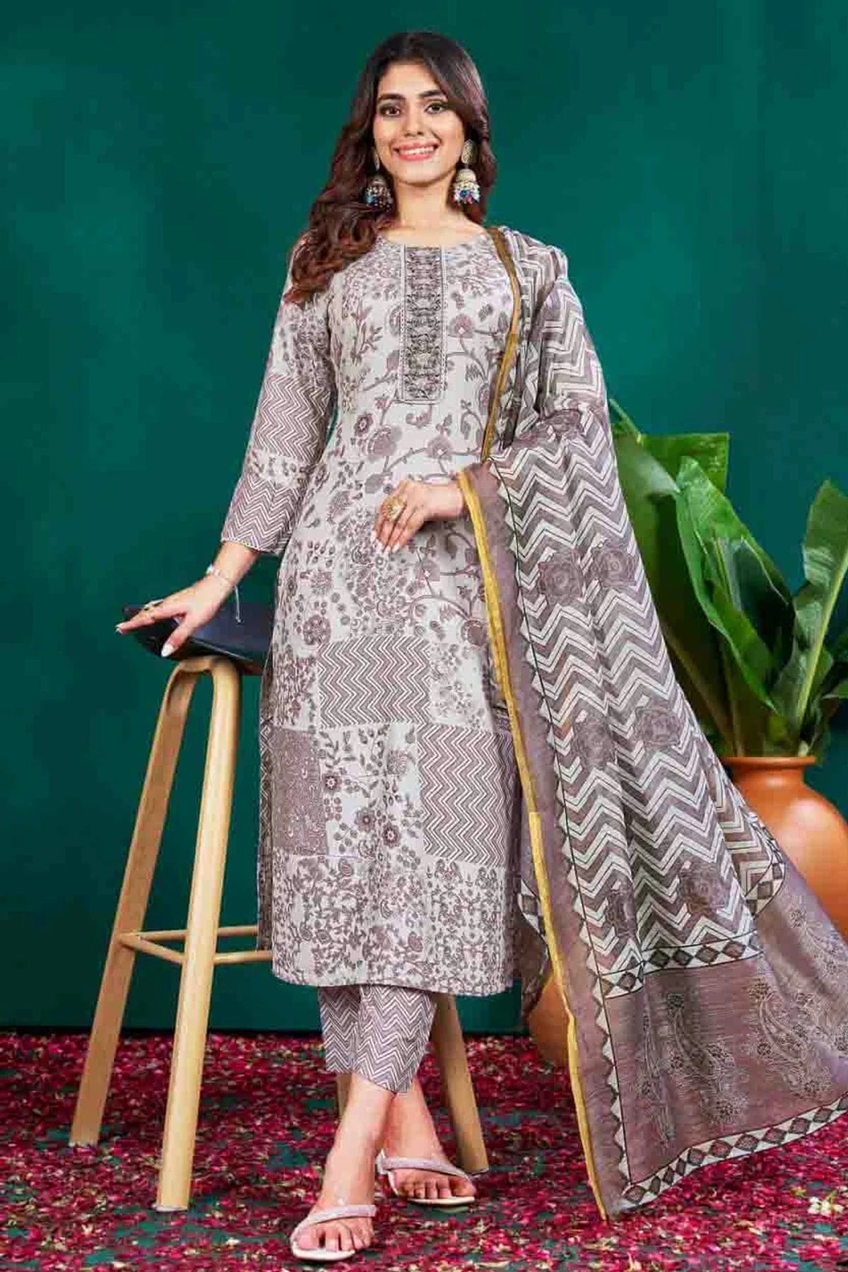Grey Rayon Stitched Pant Style Suit NCSS11410207