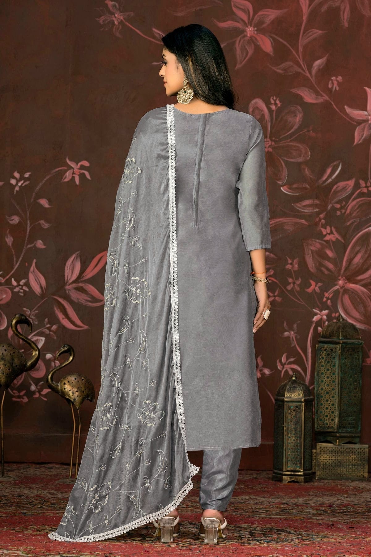 Grey Unstitched Modal Cotton Pant Style Suit NCUS11610178