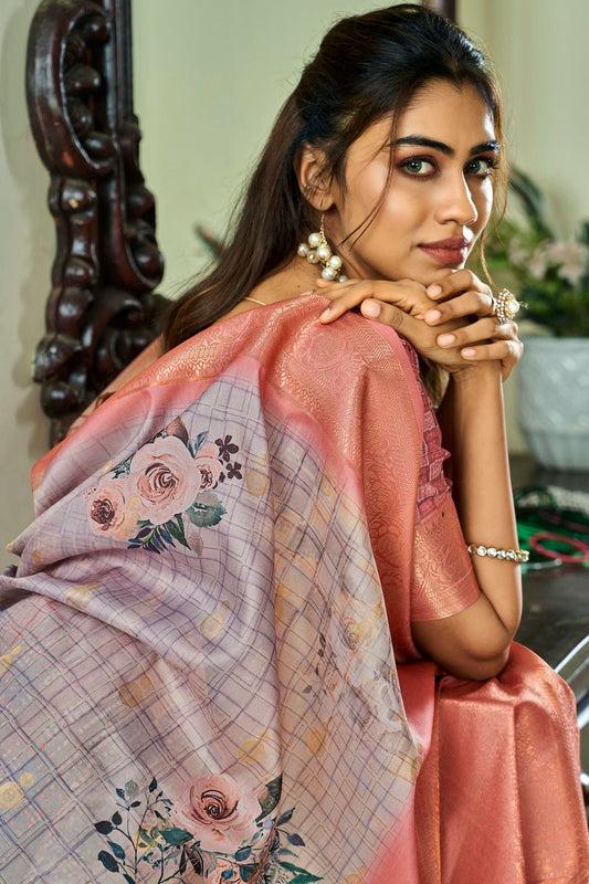 Levender Handloom Kotha Silk Saree NCSD11112549