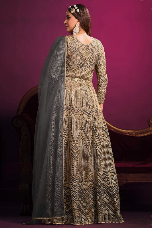 Light Blue Semi Stitched Net Pant Style Suit NCSM10510308