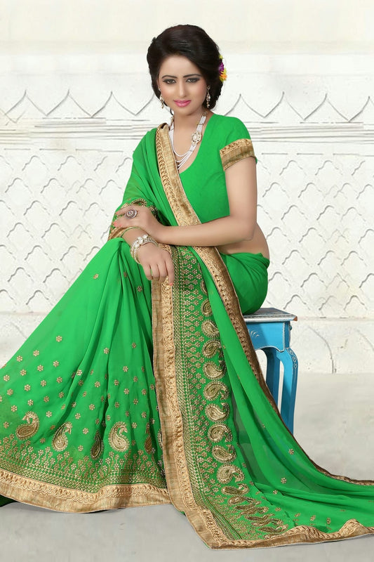 Light Green Georgette Designer Saree NCLC11210323