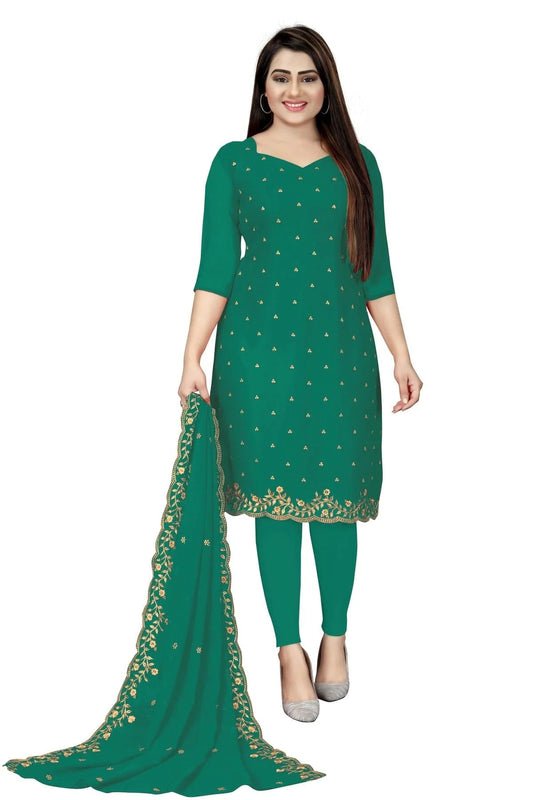 Light Green Unstitched Georgette Straight Suit NCUS11610455