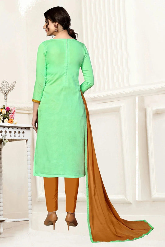 Light Green Unstitched Glass Cotton Straight Suit NCUS11610388