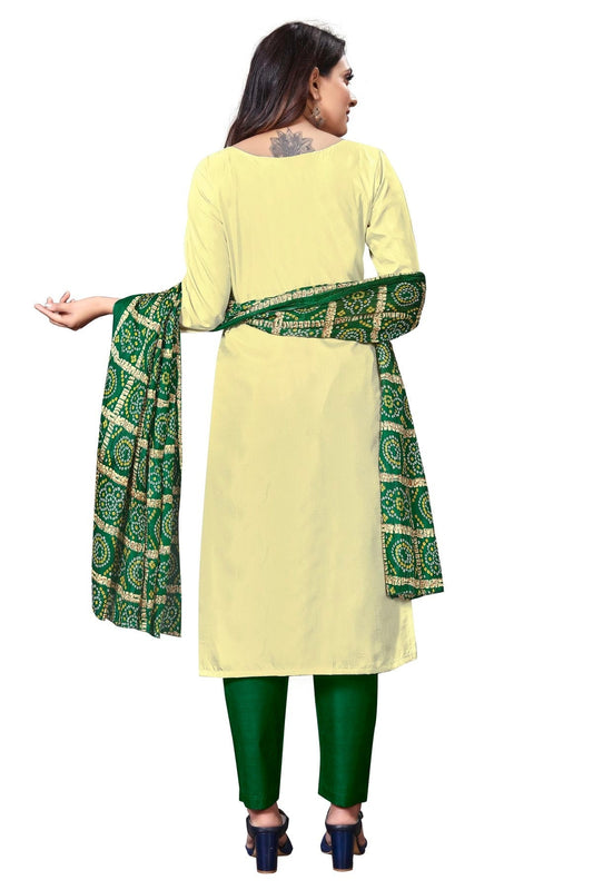 Light Green Unstitched Silk Straight Suit NCUS11610497