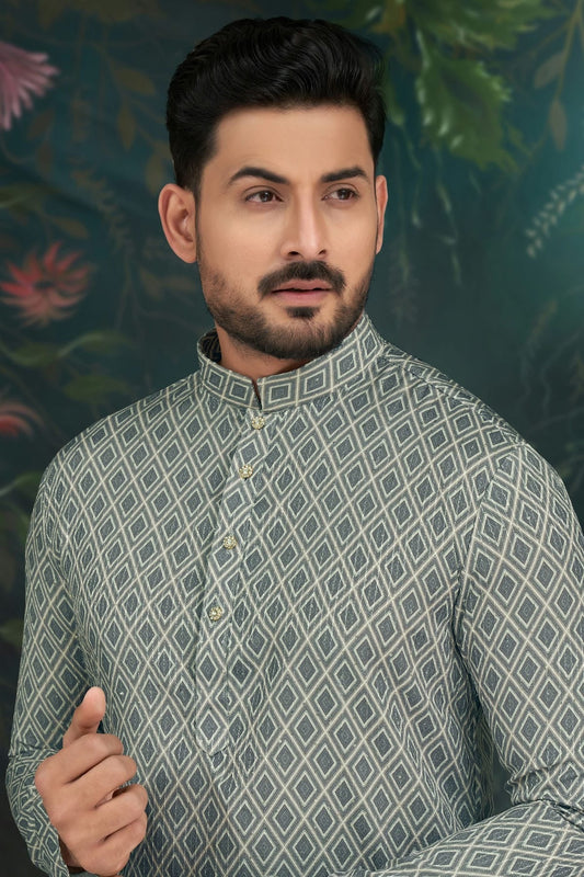 Light Grey Rayon Kurta Pajama NCKP10410310