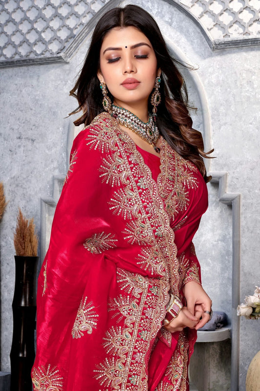 Magenta Crepe Silk Saree NCSD10910235