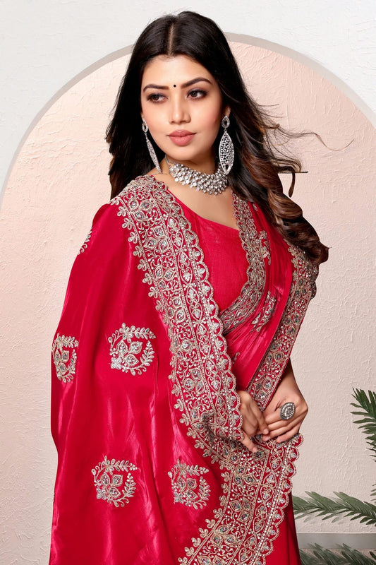 Magenta Crepe Silk Saree NCSD10910242