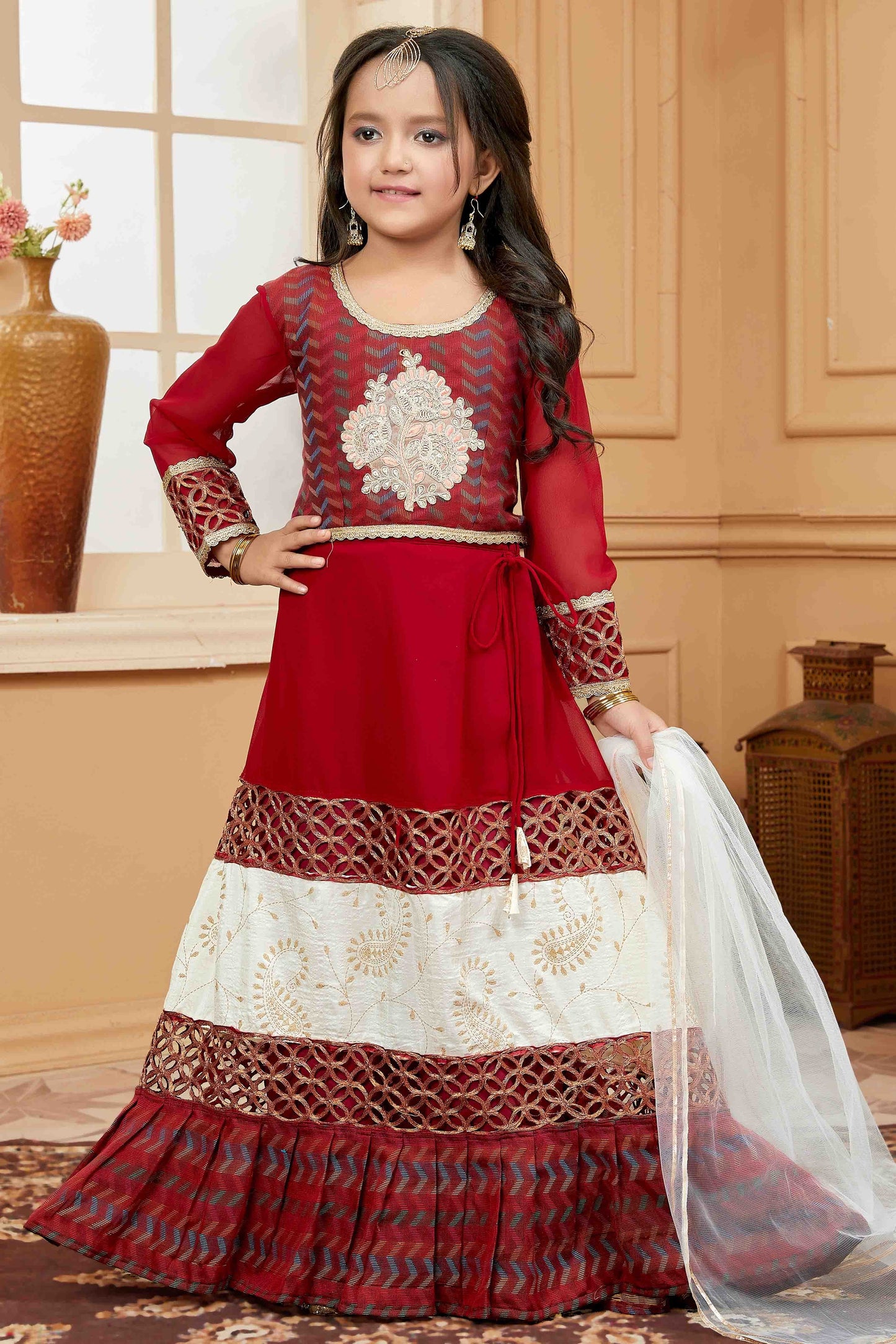 Maroon Handloom Silk Lehenga Suit NCGW10710821