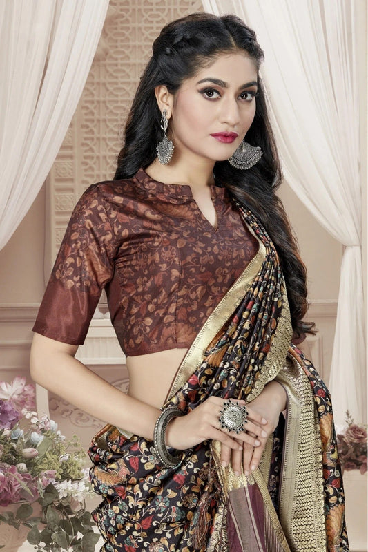 Multi Art Silk Digital Print Saree NCSD11210800