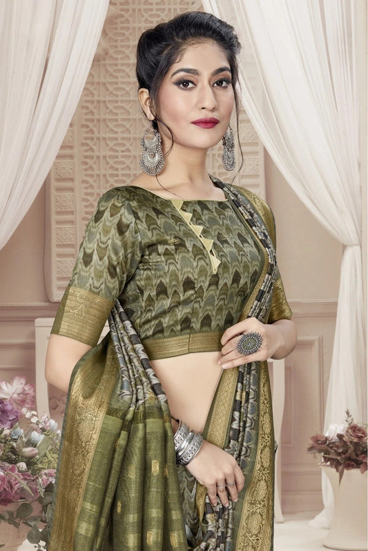 Multi Art Silk Digital Print Saree NCSD11210802