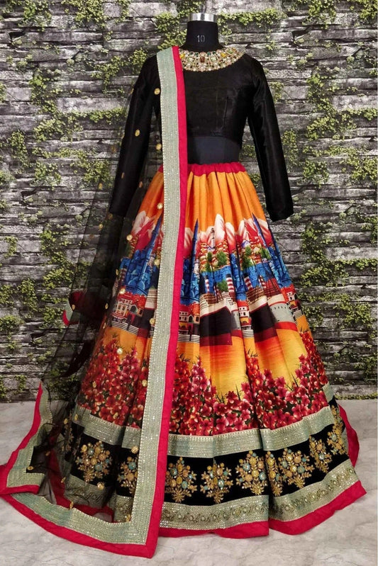 Multi Art Silk Lehenga Choli NCLC10110255
