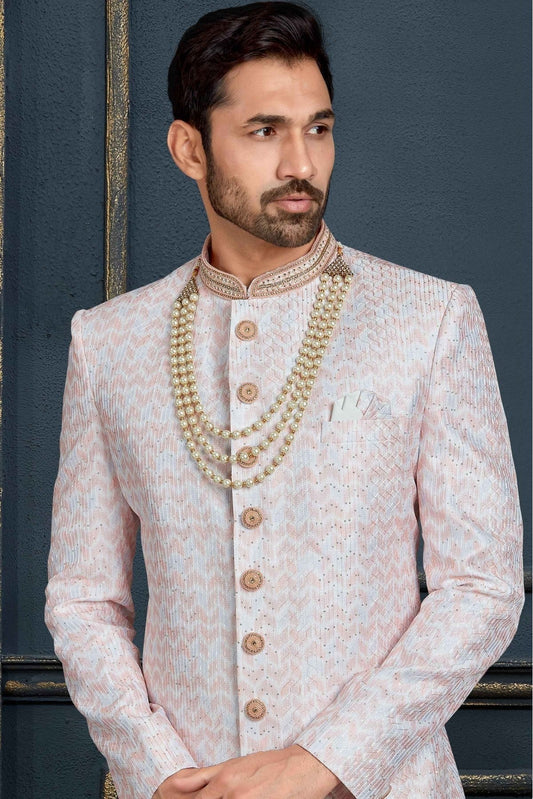 Multi Banarasi Jacquard Sherwani NCSH10410474