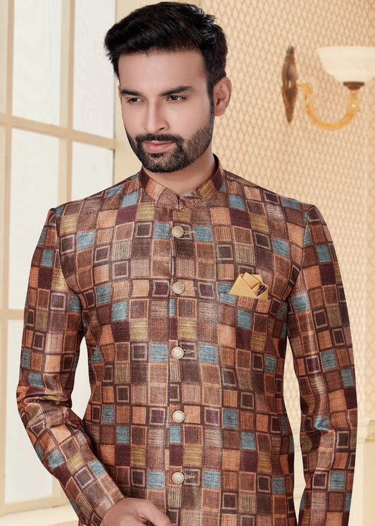 Multi Jacquard Sherwani NCSH10410482