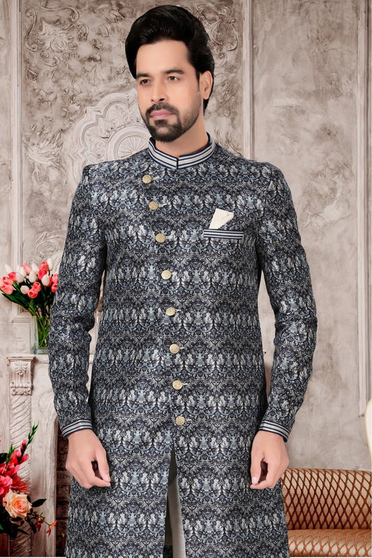Multi Jacquard Sherwani NCSH10410483