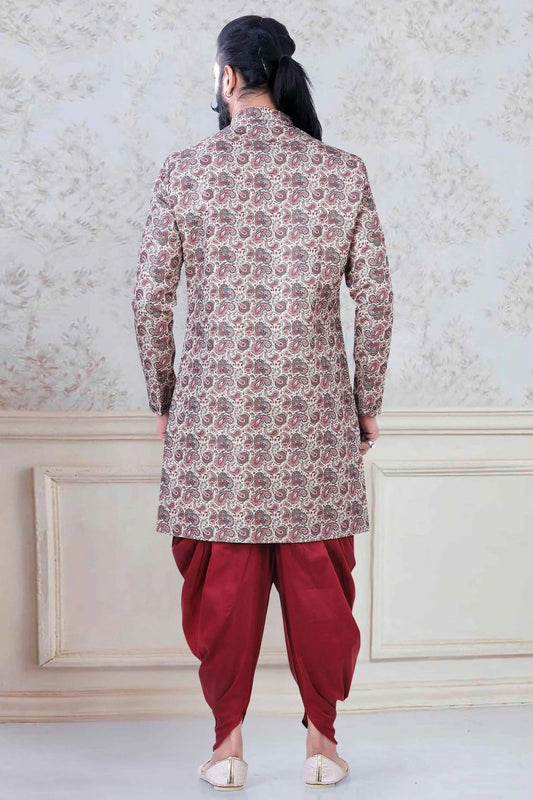 Multi Jacquard Festival Wear Dhoti Sherwani NCSH11310182