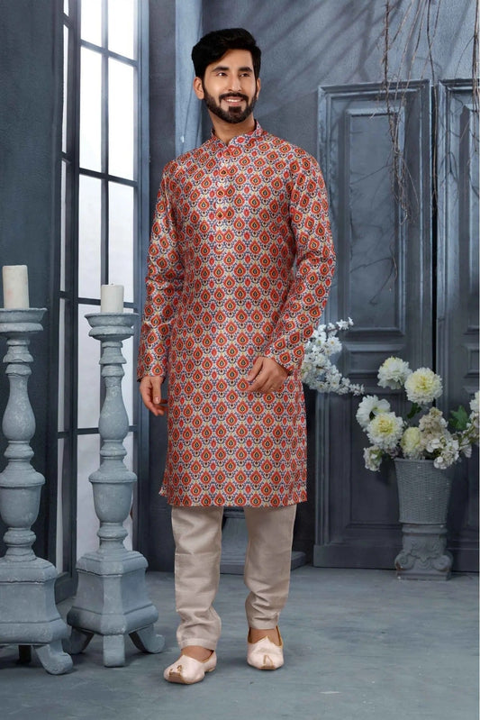 Multi Kurta Pajama In Silk NCKP10410678