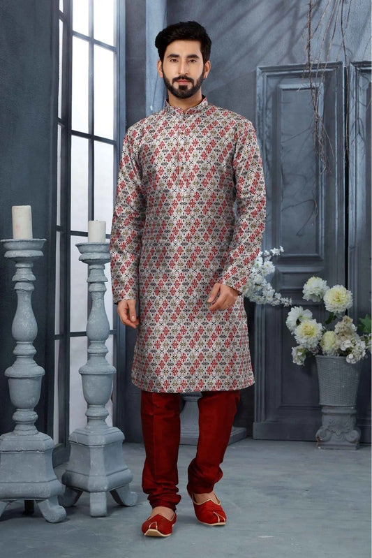 Multi Kurta Pajama In Silk NCKP10410696