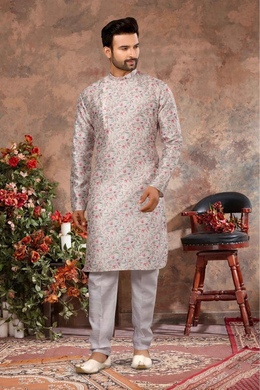 Multi Kurta Pajama In Silk NCKP10410697