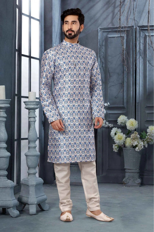 Multi Kurta Pajama In Silk NCKP10410704