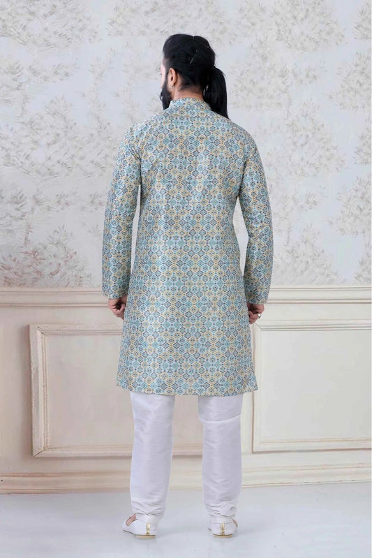 Multi Silk Festival Wear Kurta Pajama NCKP11310130