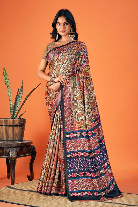 Multi Woven Pashmina Saree NCSD11010482