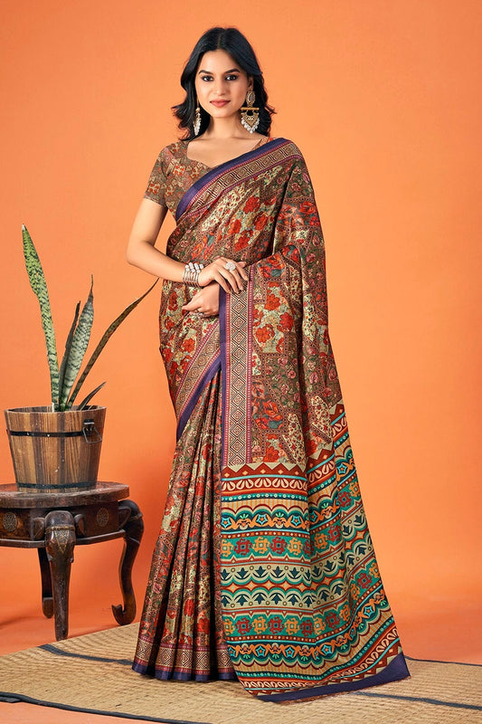 Multi Woven Pashmina Saree NCSD11010483