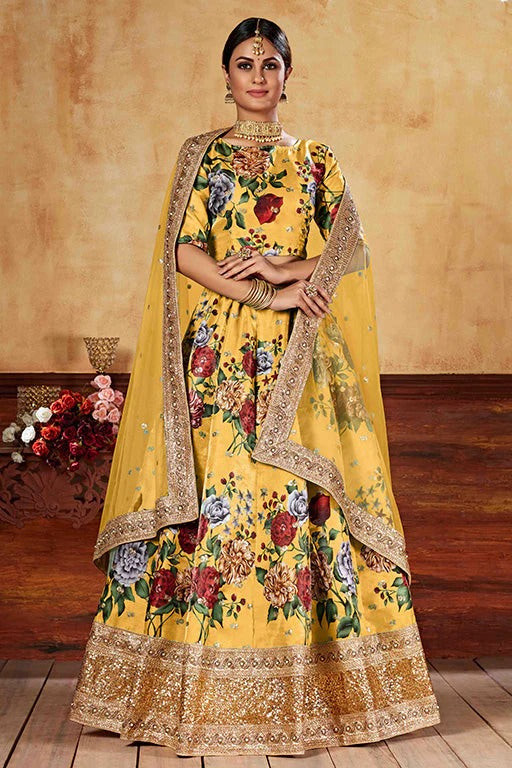 Mustard Art Silk Designer Lehenga Choli NCLC12410140