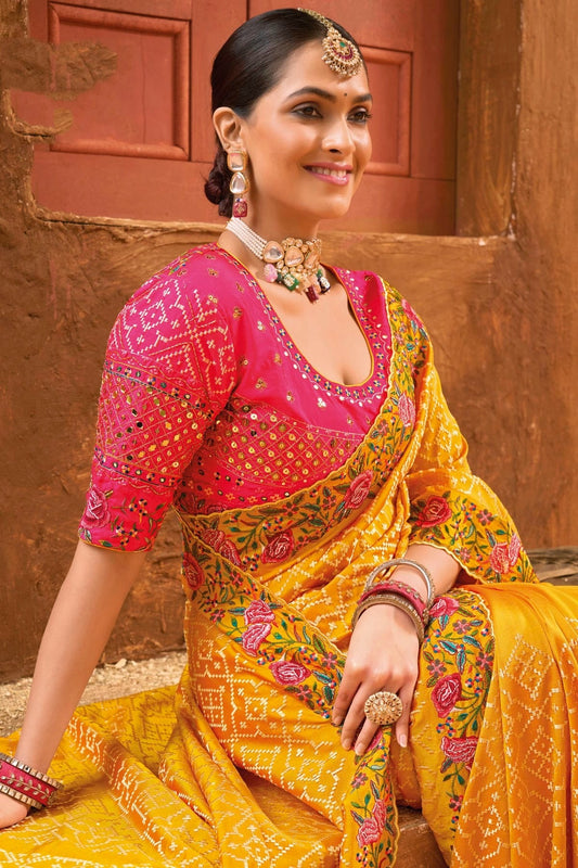 Mustard Banarasi Silk Saree NCSD11112484