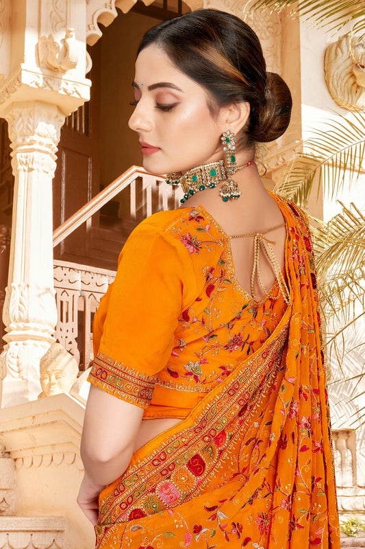 Mustard Georgette Designer Saree NCLC11210492