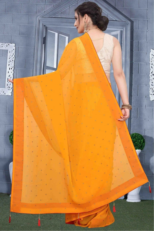 Mustard Georgette Party Wear Saree NCSD11210678