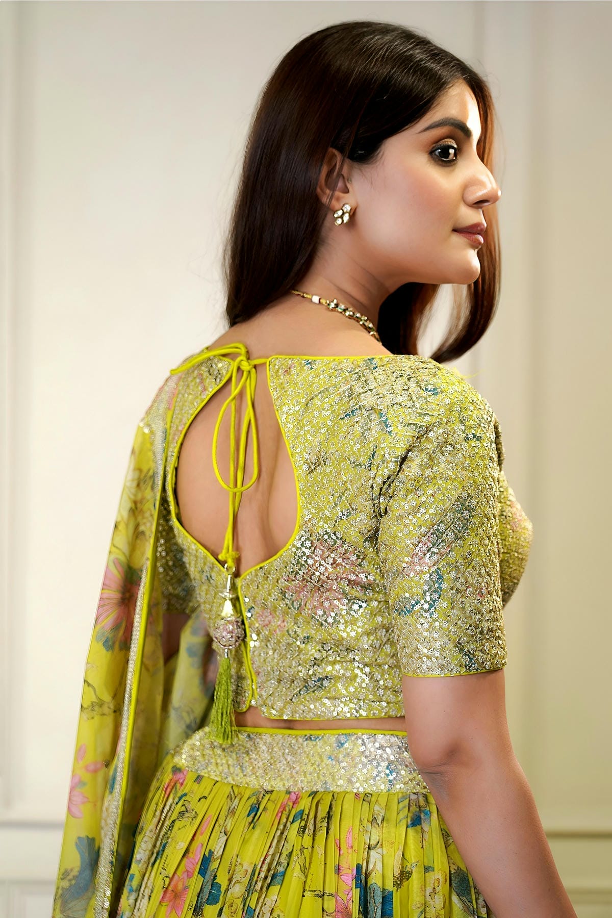 Organza Lehenga Choli In Yellow Colour LC10110203