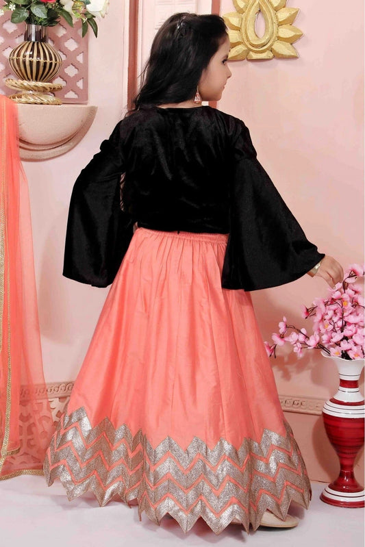 Peach Cotton Silk Party Wear Lehenga Choli NCGW10710802