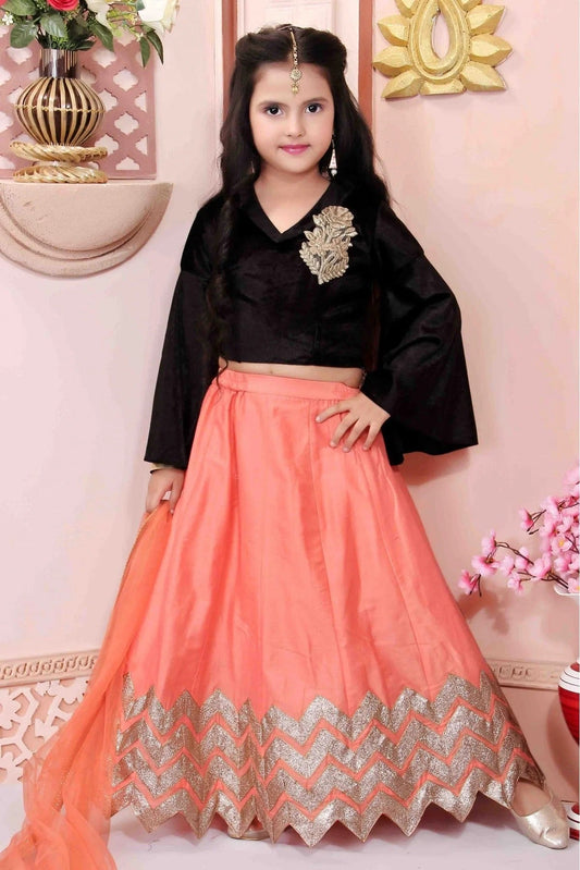 Peach Cotton Silk Party Wear Lehenga Choli NCGW10710802