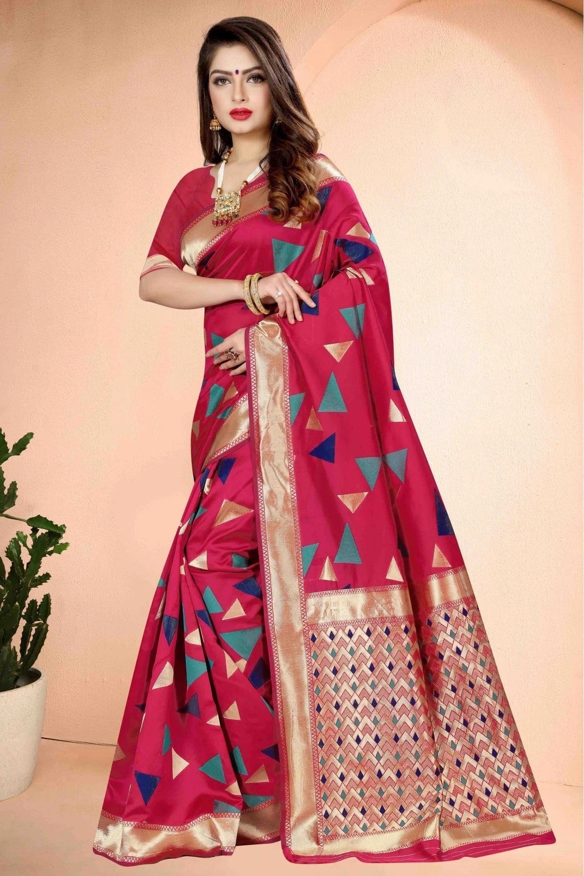 Pink Banarasi Art Silk Traditional Saree NCSD11210781