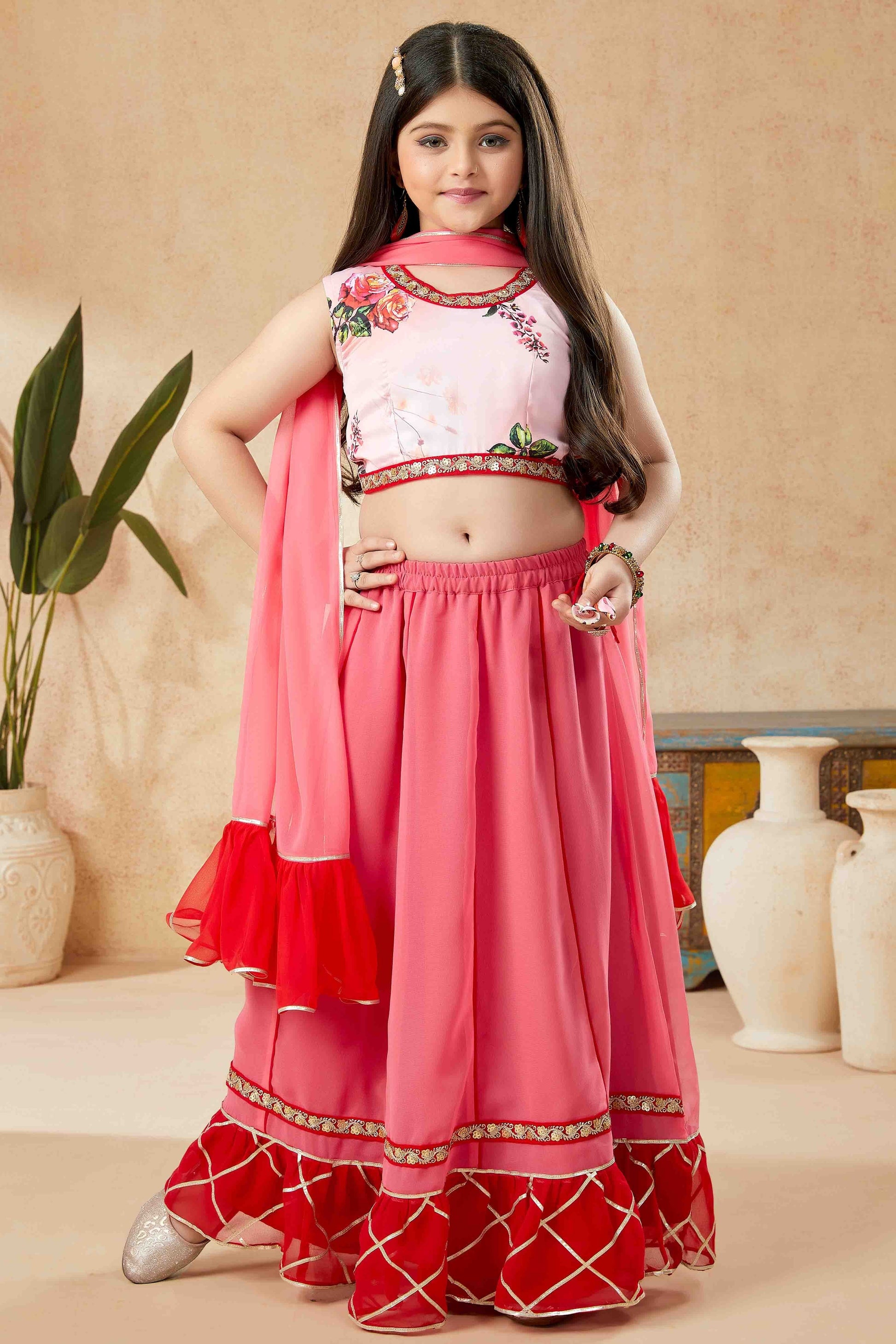 Pink Faux Georgette Lehenga Choli NCGW10710820