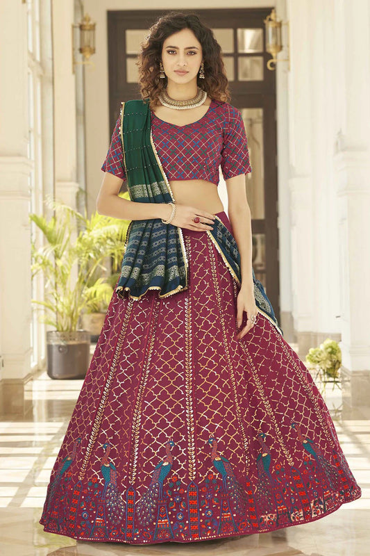 Pink Georgette Embroidery Lehenga Choli NCLC11510167