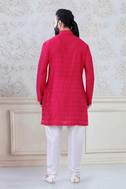Pink Georgette Festival Wear Kurta Pajama NCKP11310132
