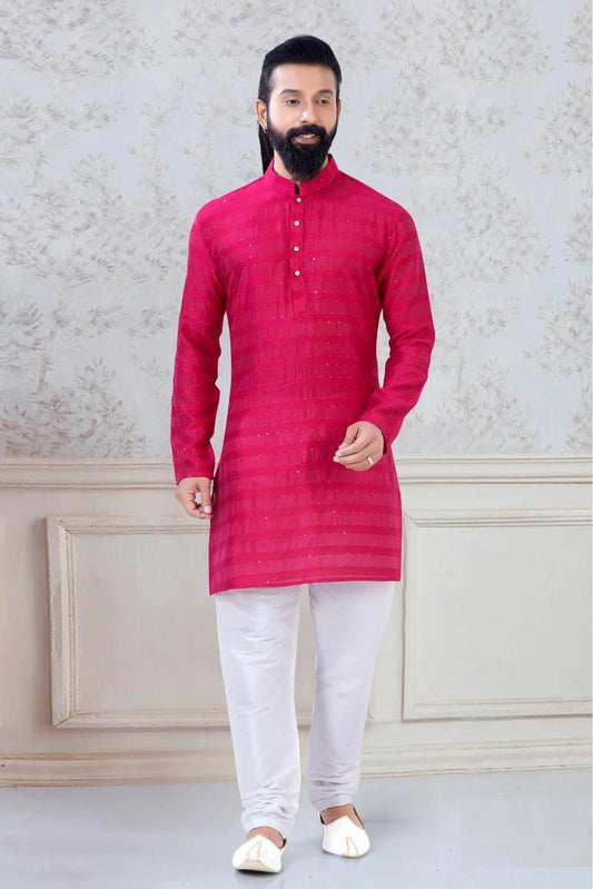 Pink Georgette Festival Wear Kurta Pajama NCKP11310132
