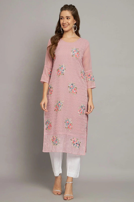 Pink Georgette Kurti NCKR11112081