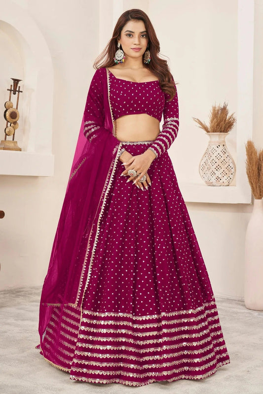 Pink Georgette Lehenga Choli NCLC10110137