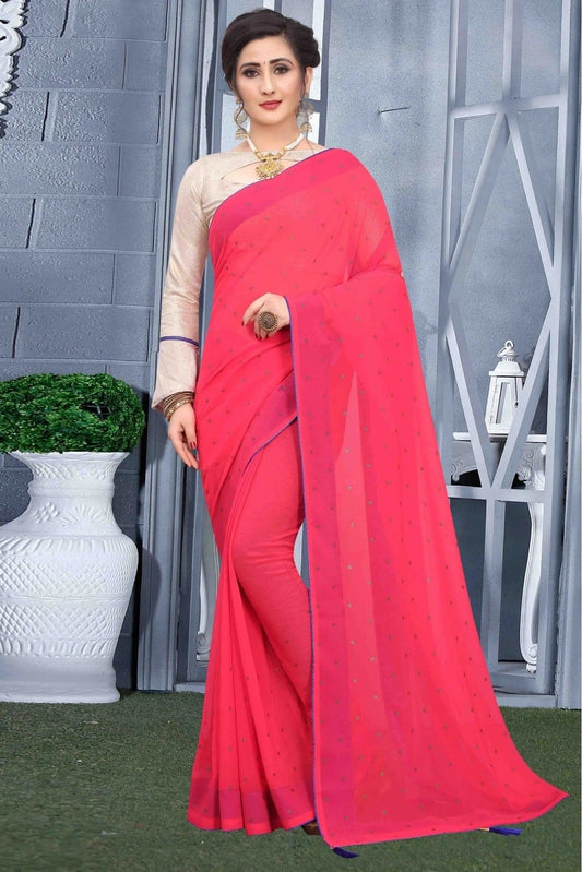 Pink Georgette Party Wear Saree NCSD11210679