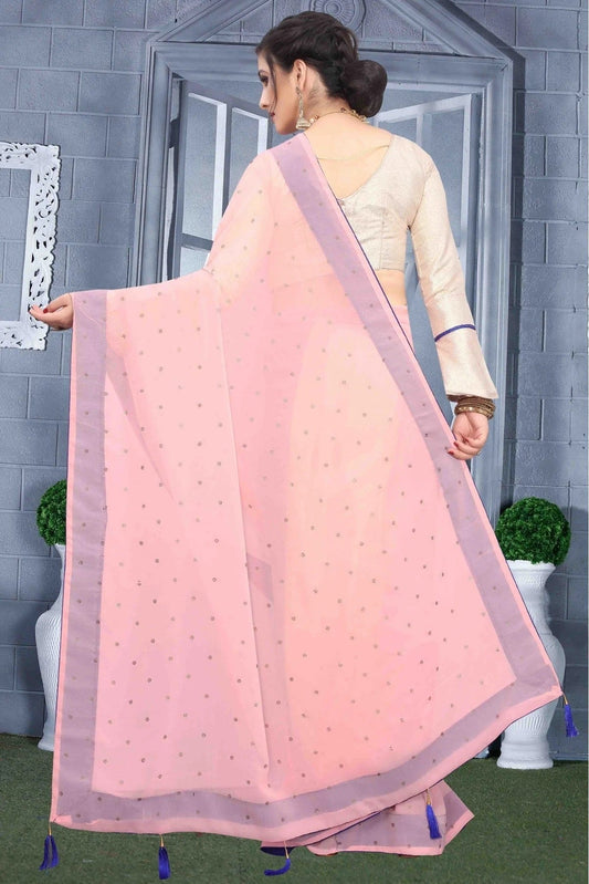 Pink Georgette Party Wear Saree NCSD11210686