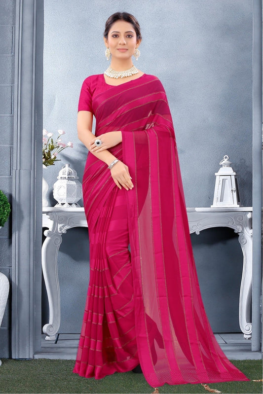 Pink Georgette SwaroNCki Saree NCSD11210574