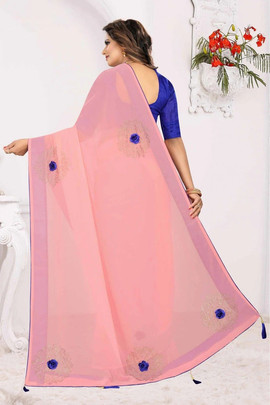 Pink Georgette Traditional Saree NCSD11210666