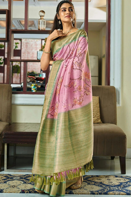 Pink Handloom Kotha Silk Saree NCSD11112552