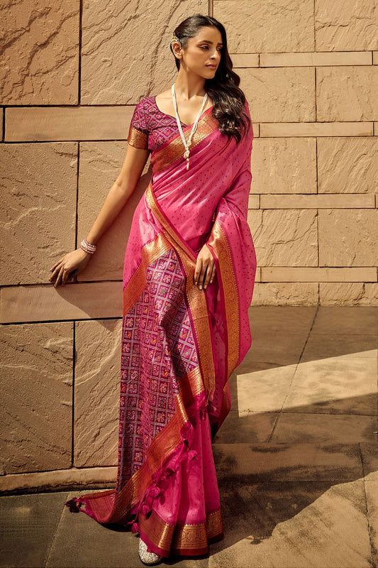 Pink Handloom Silk Saree NCSD11112538